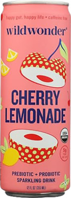Wildwonder Drink Sparkling Lemonade Cherry - 12 OZ - Image 1