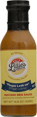 Lillie's Of Charleston All Natural Finger Licking Mild Mustart BBQ Sauce - 12 Oz - Image 2