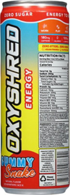 Oxyshred Ultra Energy Gummy Snake Energy Drink - 12 Fl. Oz. - Image 5