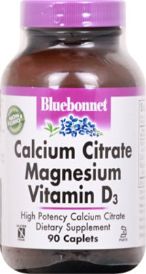 Bluebonnet Cal Cit Magnesium And Vit D3 - 90 CT - Image 2