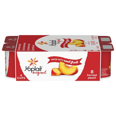 Yoplait Original Harvest Peach Low Fat Yogurt - 8 Count - Image 1