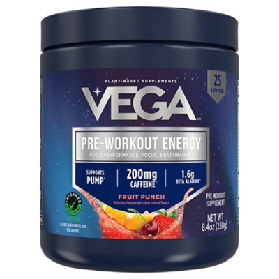 Vega Preworkout Fruit Punch - 8.4 OZ - Image 2