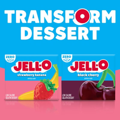 Jell-O Strawberry Banana Zero Sugar Low Calorie Gelatin Dessert - 0.3 Oz - Image 5