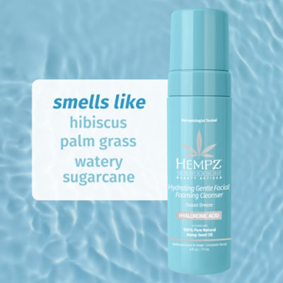 Hempz Beauty Actives Ocean Breeze Hydrating Gentle Facial Foaming Cleanser - 6 Oz - Image 3