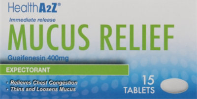 HealthA2Z Expectorant Mucus Relief Tablets - 15 Count - Image 2