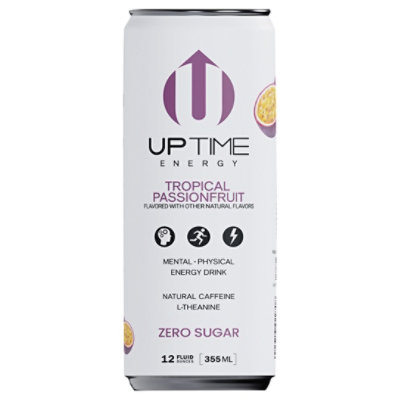 UPTIME Energy Tropical Passionfruit Sugar Free Energy Drink - 12 Fl. Oz. - Image 2