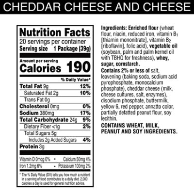 Austin Cheddar Cheese Sandwich Crackers Value Size Pack - 20-1.38 Oz - Image 5