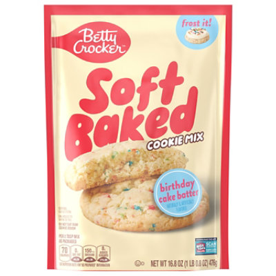 Betty Crocker Soft Baked Birthday Cake Batter Cookie Mix - 16.8 OZ - Image 2