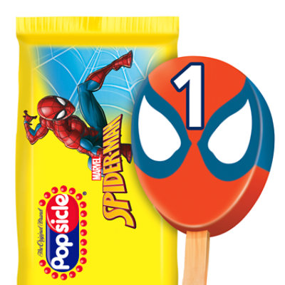 Popsicle Spiderman Strawberry, Blue Raspberry, Lime Frozen Confection Bar - 3.38 Oz - Image 1