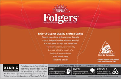 Folgers Colombian Decaf Coffee Medium Roast Keurig K-Cup Pods Box - 10 Count - Image 4