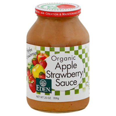 Eden Organic Apple Strawberry Sauce - 25 Oz - Image 1
