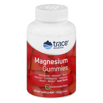 Trace Minerals Magnesium Gummies Watermelon - 120 CT - Image 1
