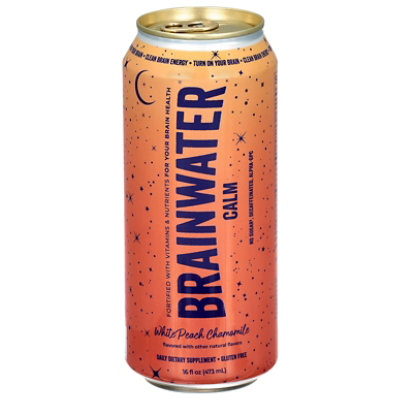 Brainwater Calm Peach Chamomille Rtd - 16 OZ - Image 2