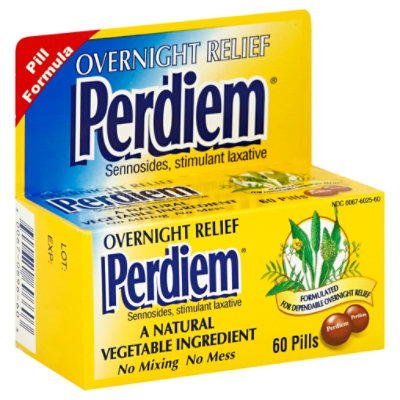 Perdiem Laxative Overnight Relief - 60 CT - Image 1