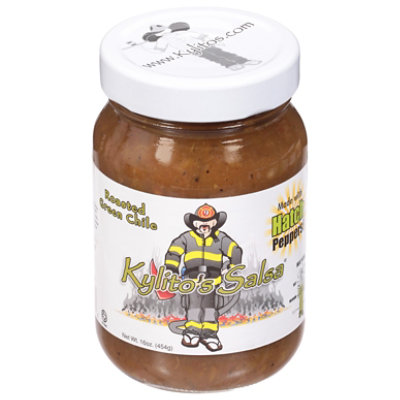 Kylito's Roasted Green Chile Salsa - 16 Oz - Image 2