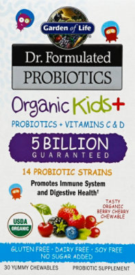 Garden Of Life Dr Formulated Probiotics Organic Kids Plus Berry Cherry - 30 CT - Image 2