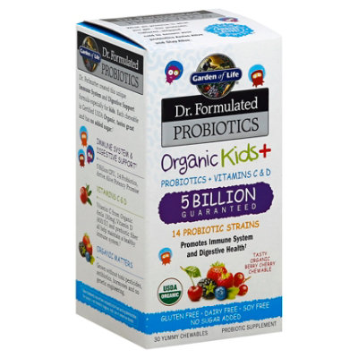 Garden Of Life Dr Formulated Probiotics Organic Kids Plus Berry Cherry - 30 CT - Image 1