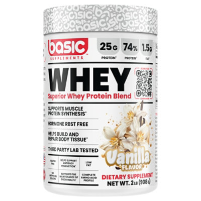 Basic Supps Whey Prtn Basic Whey Vanilla - 2 LB - Image 2