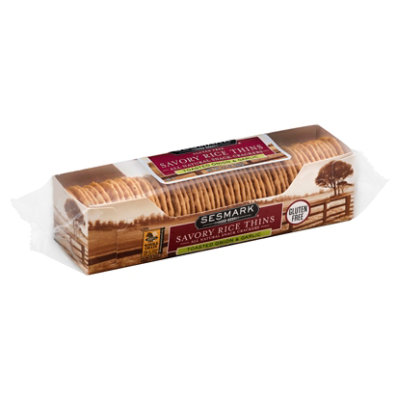 Sesmark Thins Savory Toasted Onion Rice Crackers - 3.40 OZ - Image 1