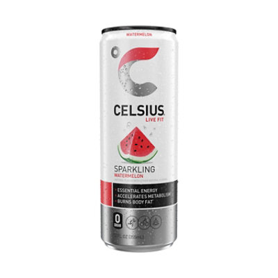 Celsius Live Fit Watermelon Sparkling Water - 4-12 Fl. Oz. - Image 5