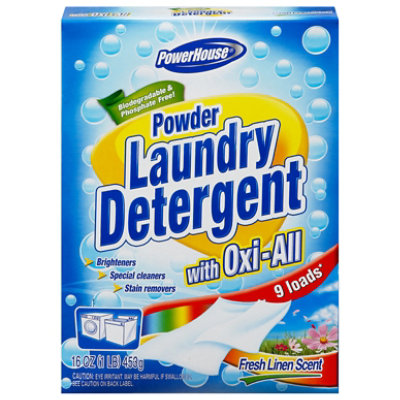Powerhouse Fresh Linen Scent With Oxi All Laundry Detergent Powder - 16 Oz - Image 3