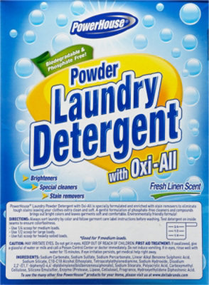 Powerhouse Fresh Linen Scent With Oxi All Laundry Detergent Powder - 16 Oz - Image 5