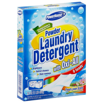 Powerhouse Fresh Linen Scent With Oxi All Laundry Detergent Powder - 16 Oz - Image 1