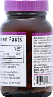 Bluebonnet Vitamin D3 5000iu - 60 CT - Image 5