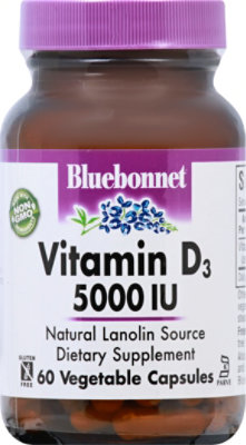Bluebonnet Vitamin D3 5000iu - 60 CT - Image 2