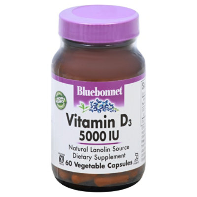 Bluebonnet Vitamin D3 5000iu - 60 CT - Image 1