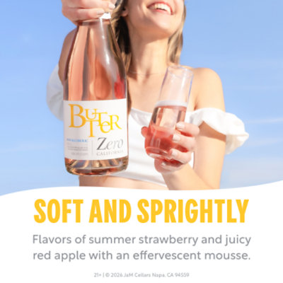 Butter Zero Non-Alcoholic Sparkling Rose - 750 ML - Image 2