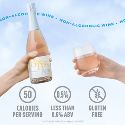 Butter Zero Non-Alcoholic Sparkling Rose - 750 ML - Image 3