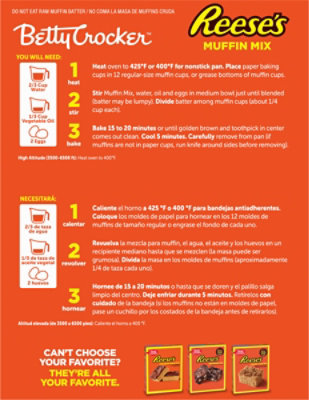 Betty Crocker Reeses Peanut Butter Muffin Mix - 12.8 Oz - Image 5