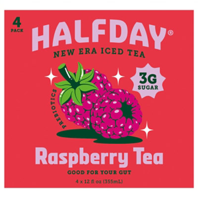 Halfday Prebiotic Raspberry Iced Tea- 48 Oz - Image 1