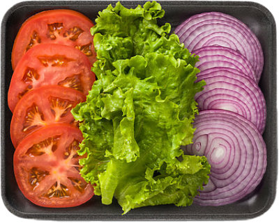 Fresh Cut Burger Fixins Tray - 28 OZ - Image 1