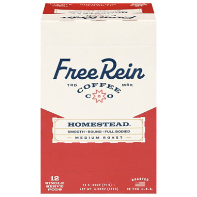 Free Rein Coffee Company Homestead Pods Meduim Roast Coffee Pods - 12  Count - Image 2