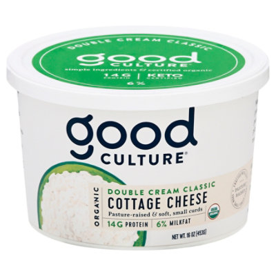 Good Culture Double Cream Classic 6% Milk Fat Organic Cottage Cheese - 16 Oz - Image 3