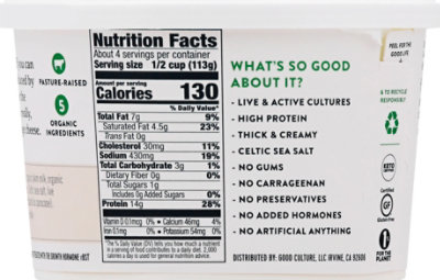 Good Culture Double Cream Classic 6% Milk Fat Organic Cottage Cheese - 16 Oz - Image 6