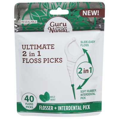 Gurunanda Floss Picks Dental - 40 PC - Image 1