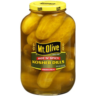 Mt Olive Hot & Spicy Kosher Dill Pickle - 128 OZ - Image 2