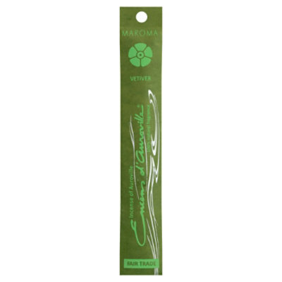 Maroma Incense Of Auroville Vetiver Incense Stick - 10 Each - Image 1