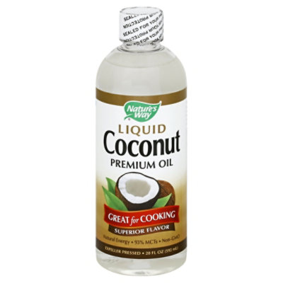 Natures Way Liquid Coconut Oil - 20 OZ - Image 1