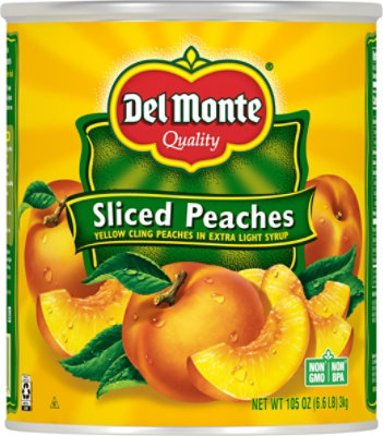 Del Monte Quality Sliced Peaches Can - 105 Oz - Image 2