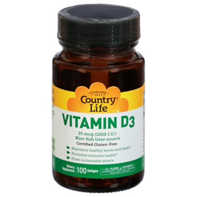Country Life Vitamin D3 - 100 CT - Image 3