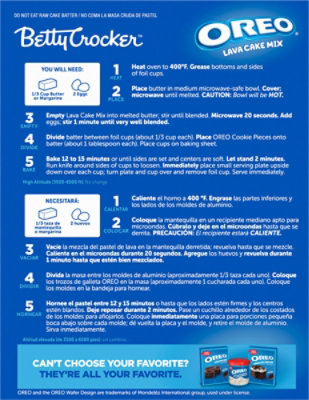 Betty Crocker Oreo Lava Cake Mix - 8.3 Oz - Image 5