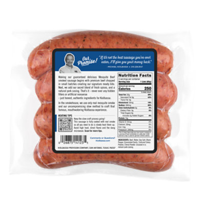 Kiolbassa Mesquite Smoked Sausage - 12 OZ - Image 5