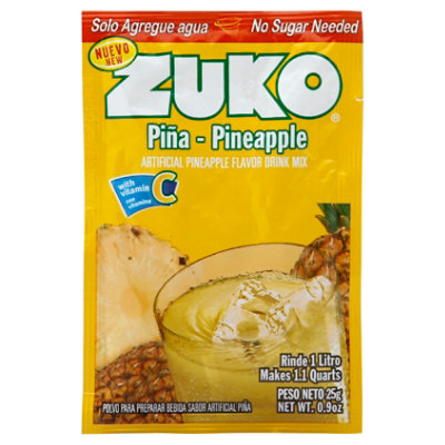 Zuko Pina Pineaplle Flavor Drink Mix - 0.9 Oz - Image 1
