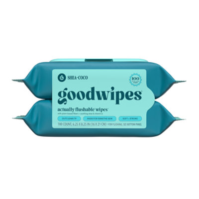 Goodwipes Shea Coco Flushable Wipes - 100 CT - Image 1