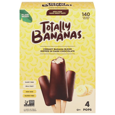 Totally Bananas Banana Chocolate Pops - 4 Count - Image 1
