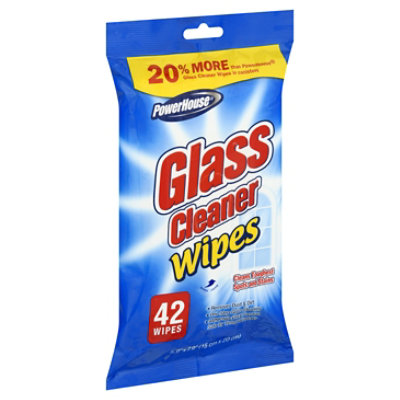 PowerHouse Glass Cleaner Wipes - 42 Count - Image 1